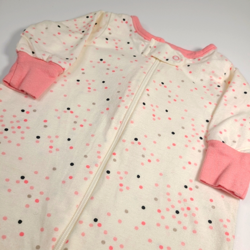 Baby girl zip up sleeper